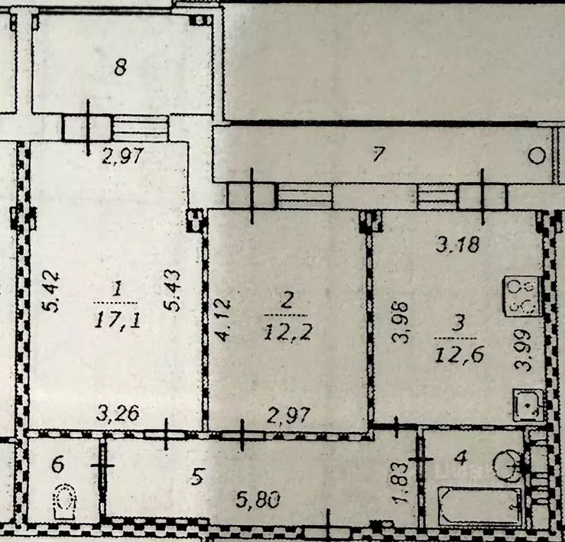 2-к кв. Белгородская область, Белгород Парковая ул., 11к2 (58.0 м) - Фото 2