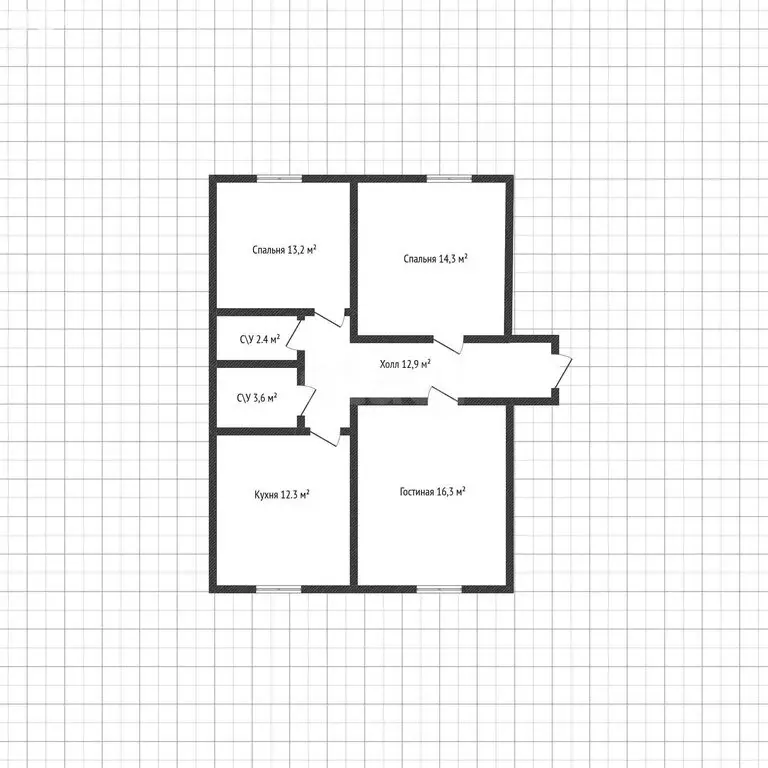 3-комнатная квартира: Майкоп, 7-й переулок, 14А (75.1 м) - Фото 1