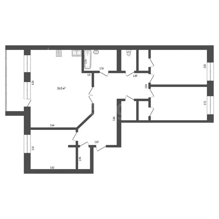3-комнатная квартира: Тюмень, Суходольская улица, 14 (84.8 м) - Фото 1