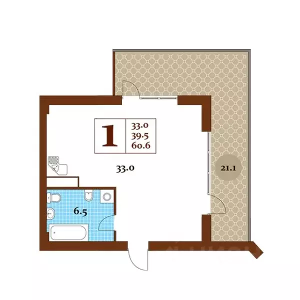 Студия Крым, Ялта муниципальный округ, Курпаты пгт Царский берег жилой ... - Фото 1