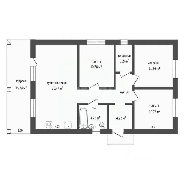 Дом в Тюменская область, Тюмень Матрешка ТСН, ул. Знатная (90 м) - Фото 2