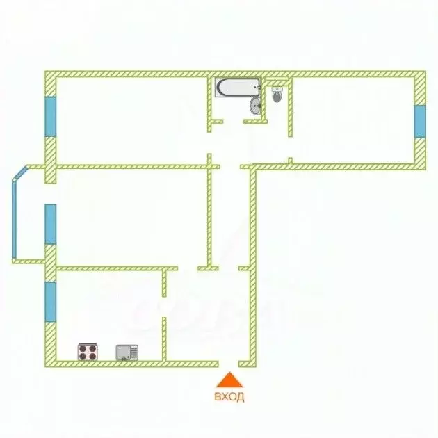 3-к кв. Тюменская область, Тюмень Инженерная ул., 68 (82.0 м) - Фото 1