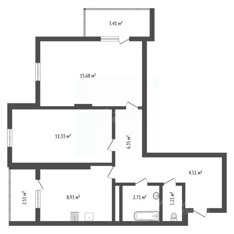 2-к кв. Воронежская область, Воронеж Шилово мкр, ул. Теплоэнергетиков, ... - Фото 1