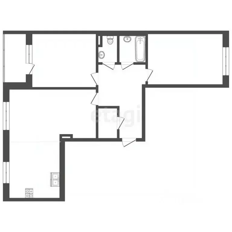 3-к кв. Ульяновская область, Ульяновск ул. Кирова, 54 (82.5 м) - Фото 1