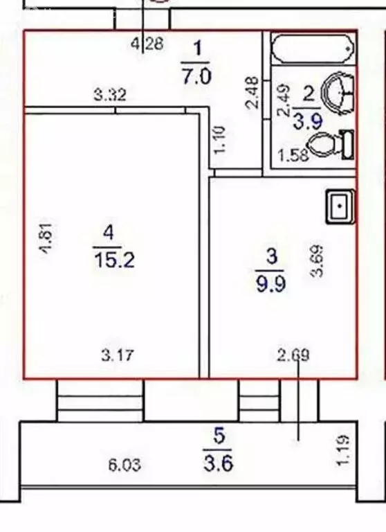 1-комнатная квартира: посёлок Текстильщиков, 3-й микрорайон, 12 (39.6 ... - Фото 1