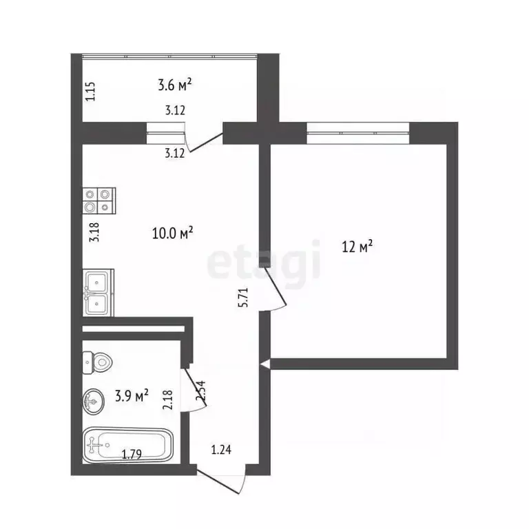 1-к кв. Оренбургская область, Оренбург просп. Победы, 151/1 (31.0 м) - Фото 2