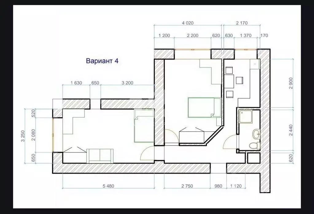 2-к кв. Новосибирская область, Новосибирск ул. 1905 года, 85 (56.0 м) - Фото 1