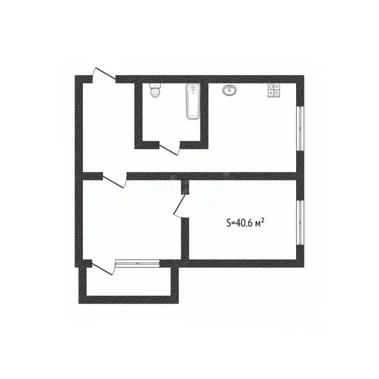 2-к кв. Алтайский край, Бийск пер. Николая Гастелло, 16 (40.6 м) - Фото 2