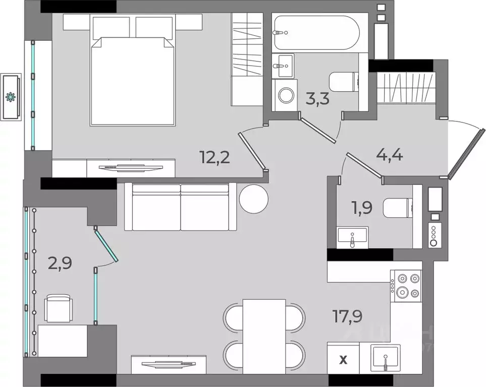 1-к кв. Удмуртия, Ижевск Северо-Западный жилрайон, 2-й мкр, Новый ... - Фото 1