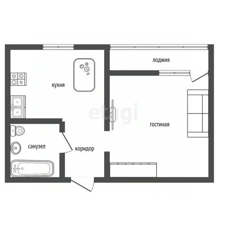 1-к кв. Оренбургская область, Оренбург ул. Геннадия Донковцева, 5 ... - Фото 2