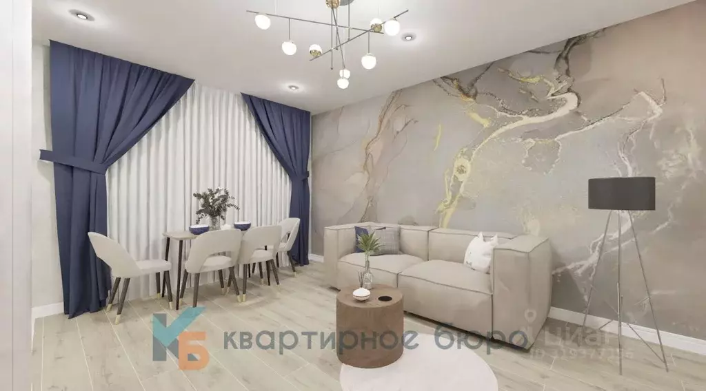 2-к кв. Омская область, Омск ул. Рождественского, 5 (45.0 м) - Фото 1