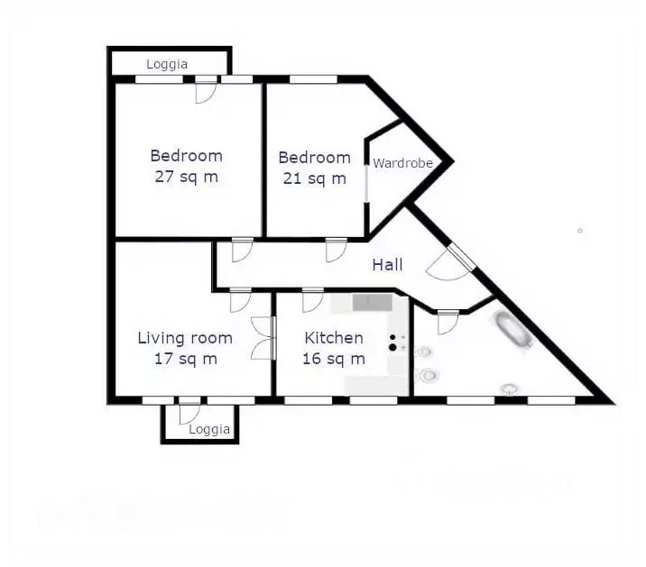 3-к кв. Москва ул. Серафимовича, 2 (120.0 м) - Фото 1