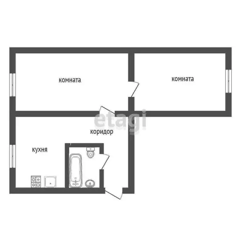 2-комнатная квартира: Воронеж, Ленинский проспект, 45 (44.1 м) - Фото 1