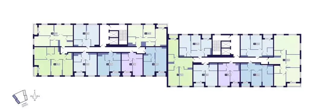 2-комнатная квартира: Якутск, Новопортовская улица, 1А/1 (47.2 м) - Фото 1