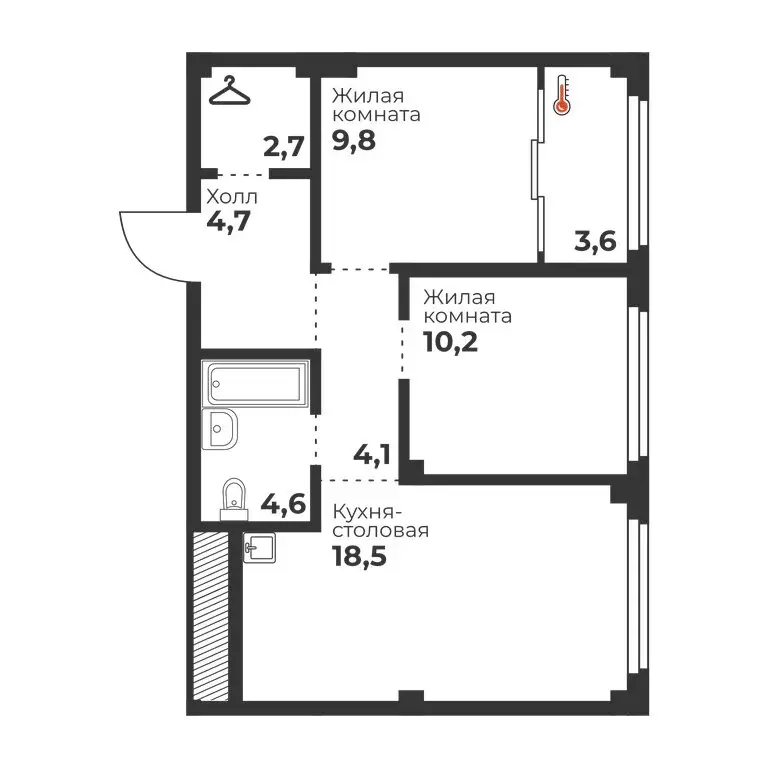 2-комнатная квартира: Челябинск, улица Братьев Кашириных, 82/1 (55 м) - Фото 0