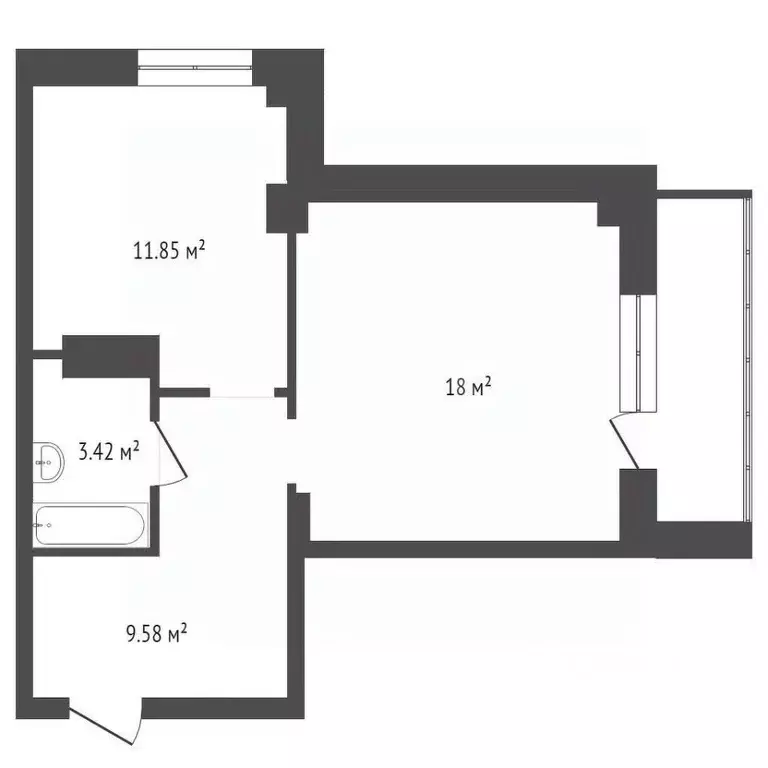 1-к кв. Красноярский край, Красноярск Аральская ул., 53 (38.3 м) - Фото 2