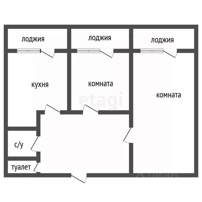 2-к кв. Воронежская область, Воронеж ул. Владимира Невского, 3 (49.0 ... - Фото 2