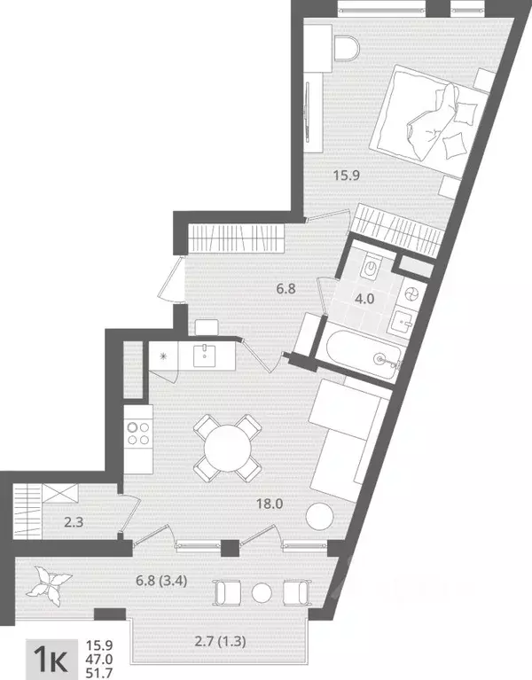 1-к кв. Калининградская область, Пионерский пос. Рыбное, Мо ре жилой ... - Фото 1