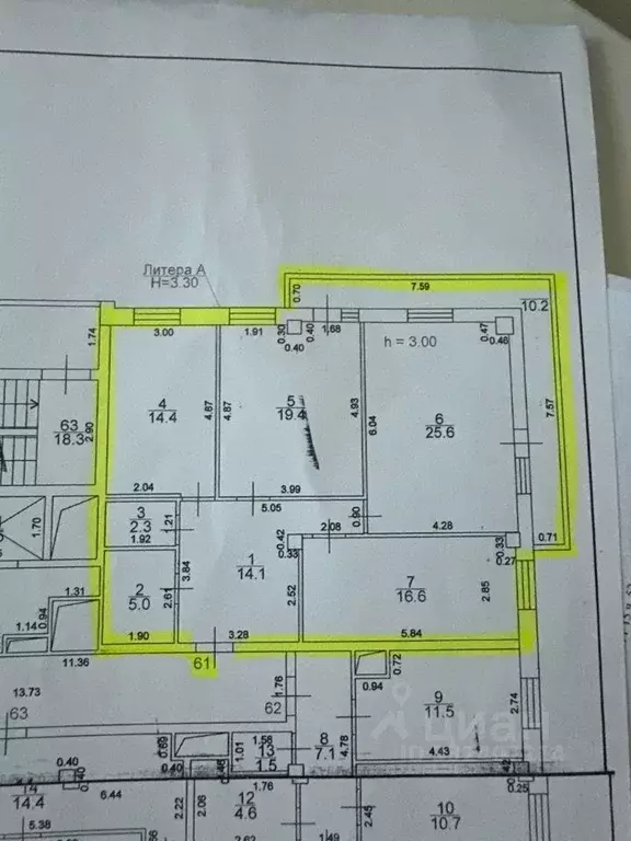 3-к кв. Самарская область, Самара Ново-Садовая ул., 311Б (97.0 м) - Фото 2