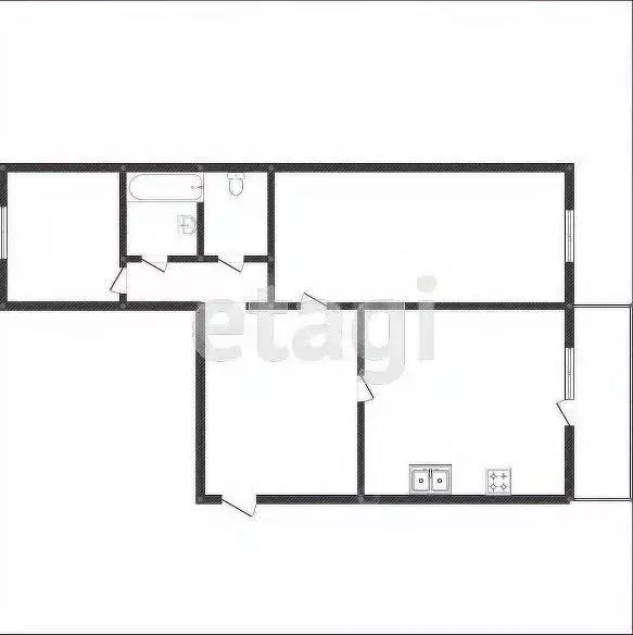 2-к кв. Костромская область, Кострома Рябиновый проезд, 16 (55.5 м) - Фото 1