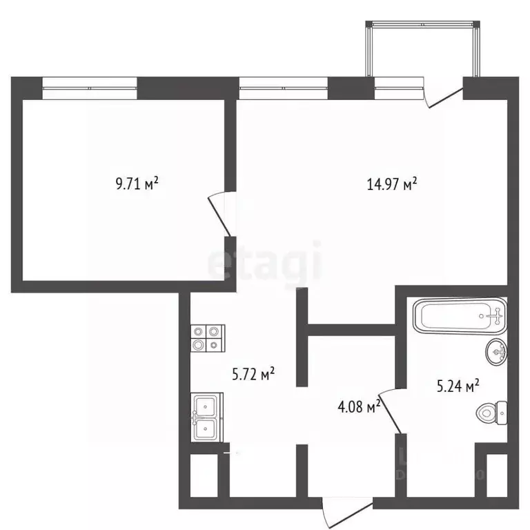 1-к кв. Тюменская область, Тюмень ул. Геннадия Райкова, 19 (39.7 м) - Фото 2