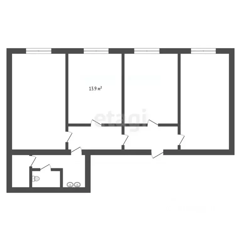 Комната Ханты-Мансийский АО, Сургут Рабочая ул., 31А (13.9 м) - Фото 2