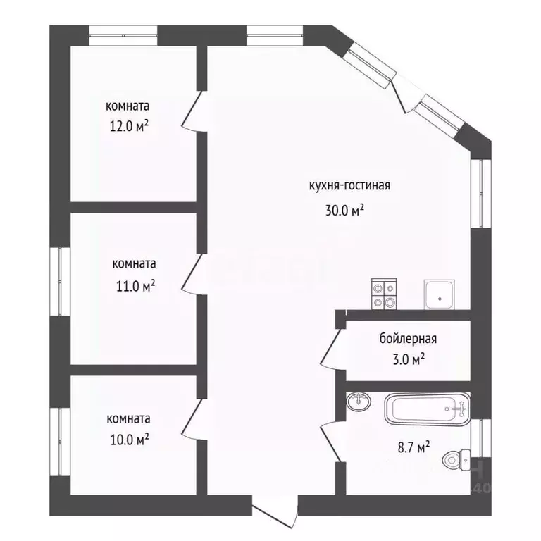 Дом в Тюменская область, Тюмень СОСН Березка-3 тер., ул. 19-я (132 м) - Фото 2