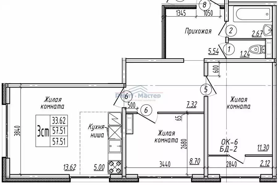 3-комнатная квартира: Новосибирск, ул. Татьяны Снежиной, 27/1, 27/2, ... - Фото 0