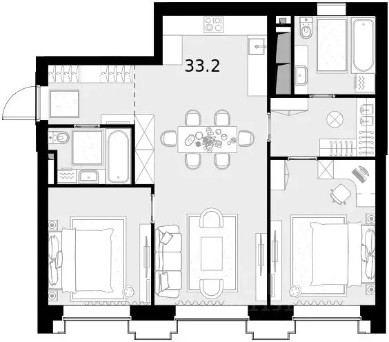 2-к кв. Москва ул. Демьяна Бедного, 24С8 (79.5 м) - Фото 0