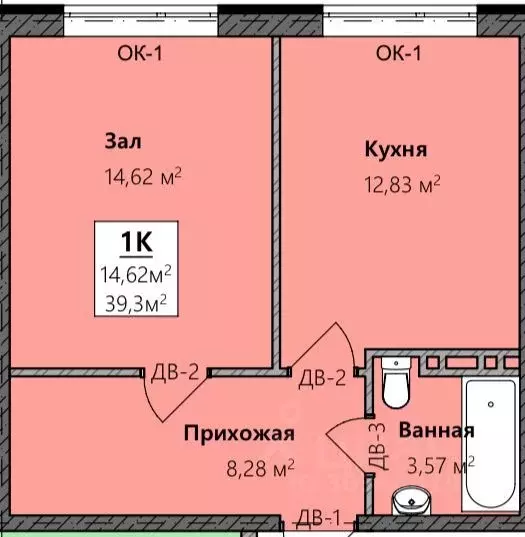 1-к кв. Дагестан, Махачкала ул. Керимова, 45А/1 (39.3 м) - Фото 1