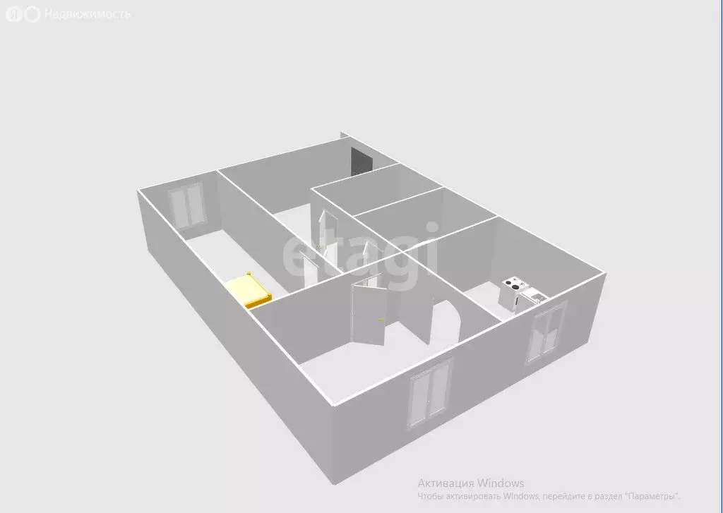 2-комнатная квартира: Анива, улица Кирова, 25 (42.7 м) - Фото 1