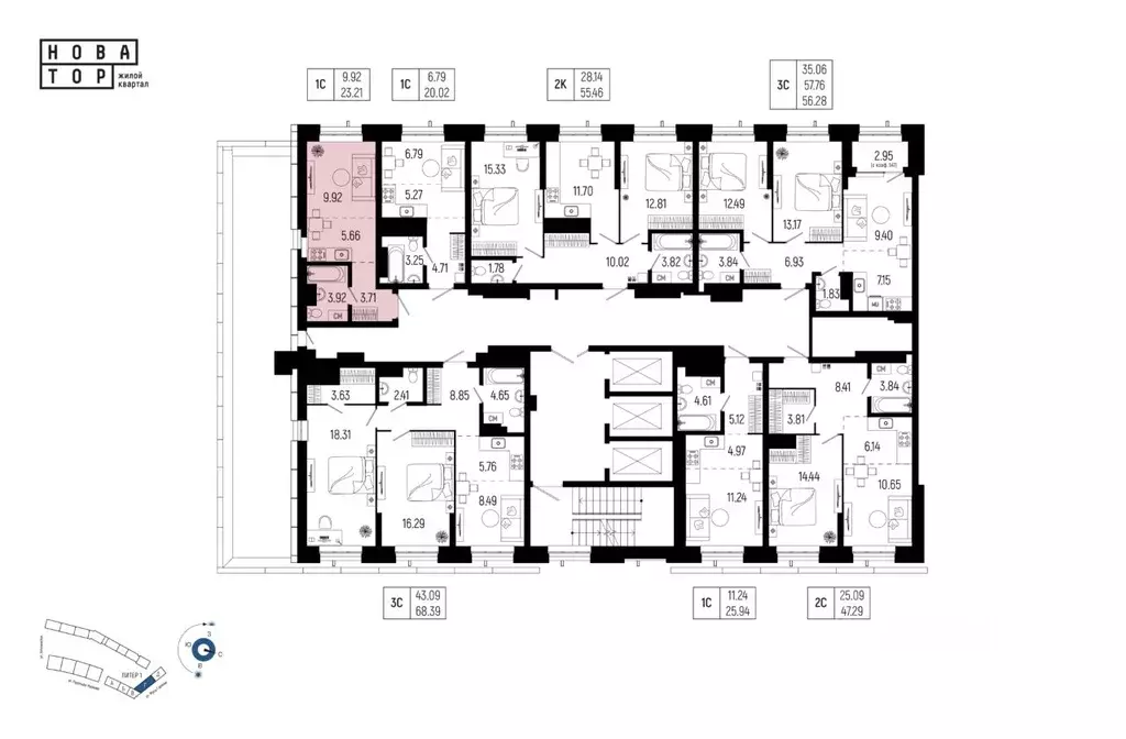 1-к кв. Башкортостан, Уфа Глумилино-1 мкр, Новатор жилой комплекс ... - Фото 2