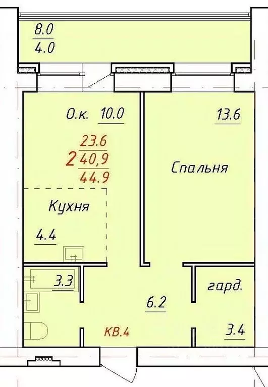 2-к кв. Алтайский край, Новоалтайск ул. 9 Января, 21 (44.9 м) - Фото 1