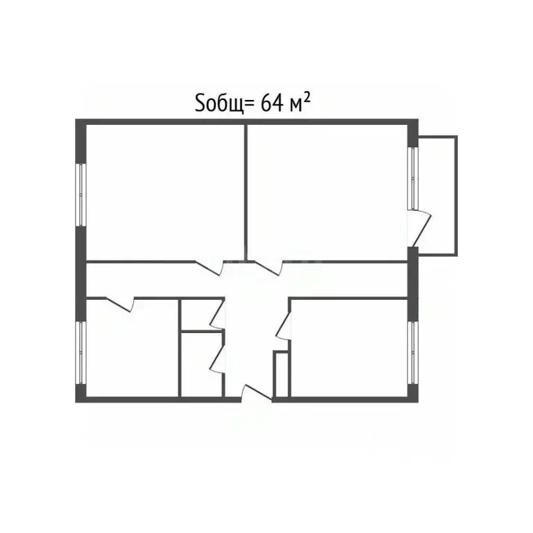 3-к кв. Брянская область, Брянск ул. 22-го съезда КПСС, 27 (64.0 м) - Фото 2