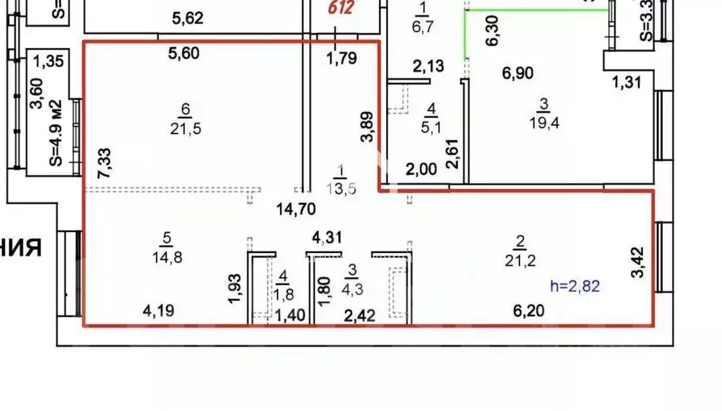2-к кв. Хабаровский край, Хабаровск ул. Имени Лейтенанта С.В. Орлова, ... - Фото 2