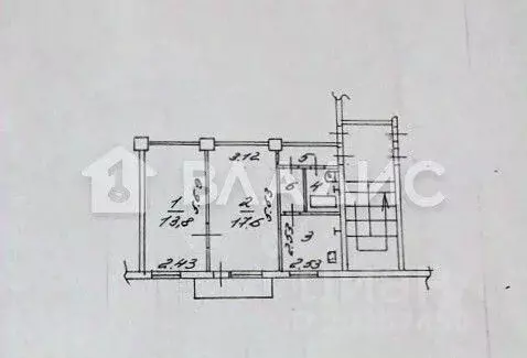 2-к кв. Калужская область, Калуга Московская ул., 219 (46.3 м) - Фото 2