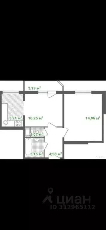 2-к кв. Ленинградская область, Кировск Советская ул., 41 (41.0 м) - Фото 1