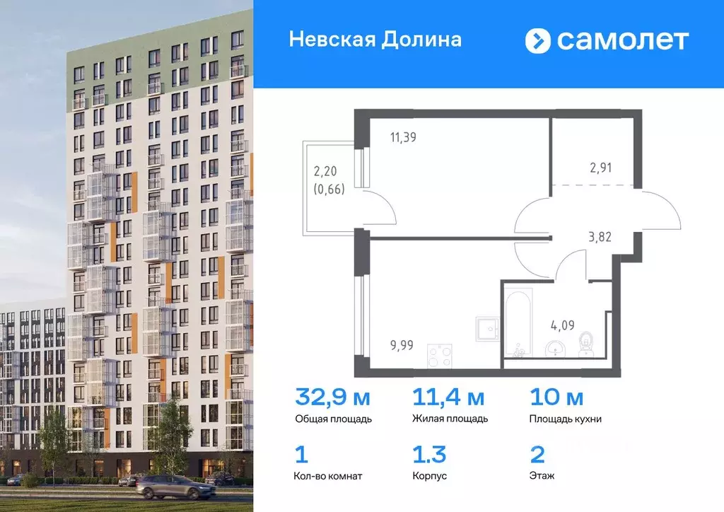 1-к кв. Ленинградская область, Всеволожский район, Свердловское ... - Фото 0