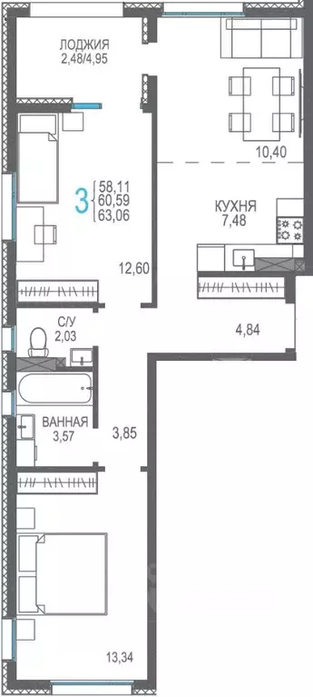 Студия Крым, Сакский район, Лесновское с/пос, с. Прибрежное Розовое ... - Фото 1