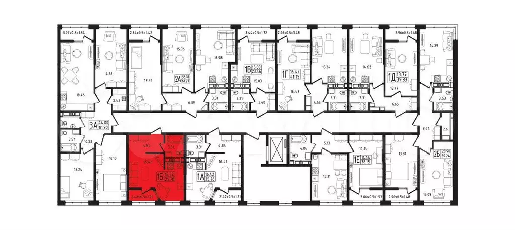 Квартира-студия, 25,8 м, 9/10 эт. - Фото 1
