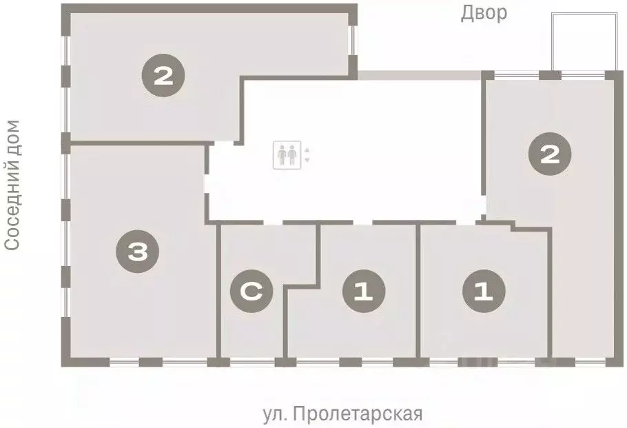 2-к кв. Курганская область, Курган Центральный жилрайон, Дом Кино ... - Фото 2