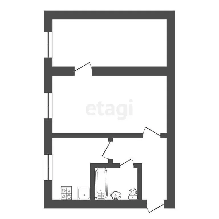 2-комнатная квартира: Тула, улица Доватора, 14 (43.9 м) - Фото 1