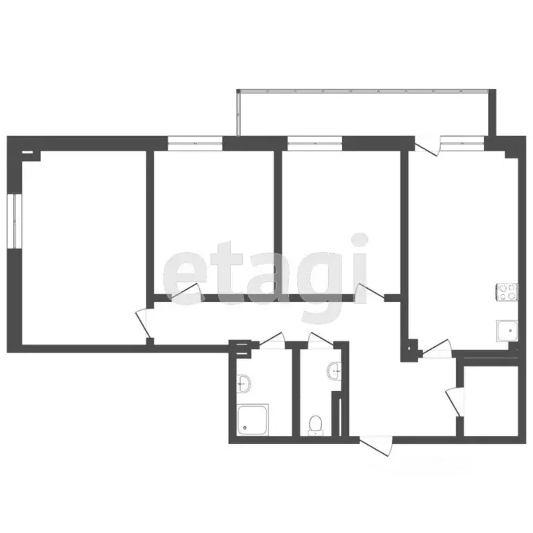 3-к кв. Тюменская область, Тюмень Широтная ул., 189 (85.5 м) - Фото 2