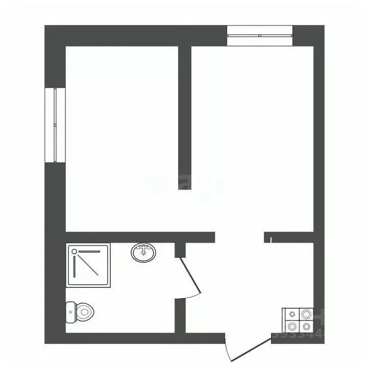 Студия Тюменская область, Тюмень ул. Парфенова, 20А (20.9 м) - Фото 2