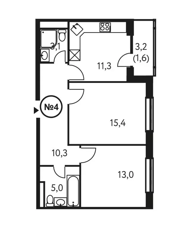 2-комнатная квартира: Москва, Винницкая улица, 8 (62.9 м) - Фото 0