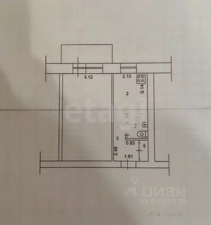 1-к кв. Татарстан, Казань ул. Айдарова, 20 (29.0 м) - Фото 1