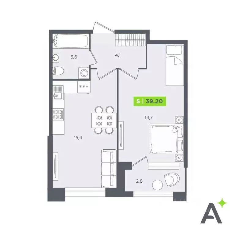 1-к кв. Санкт-Петербург Планерная ул., 87к1 (39.2 м) - Фото 2