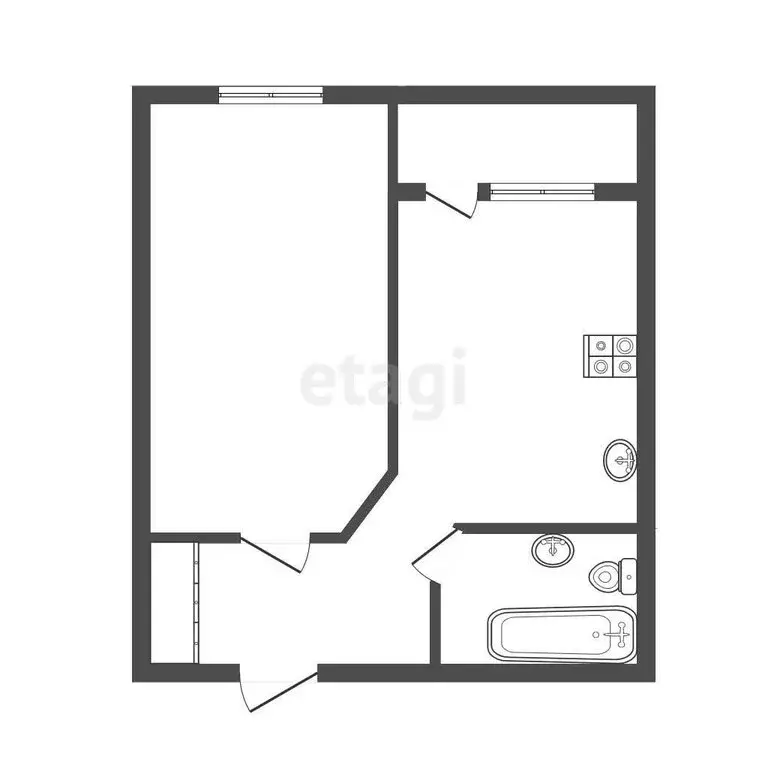 1-комнатная квартира: Иркутск, Байкальская улица, 236Б/2 (40.2 м) - Фото 1