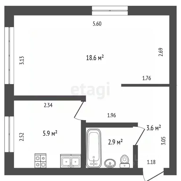 1-к кв. Пермский край, Чернушка Коммунистическая ул., 19 (31.0 м) - Фото 2