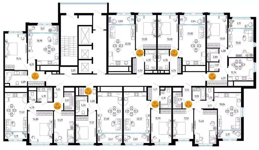 2-к кв. Рязанская область, Рязань ул. Земнухова (61.76 м) - Фото 2